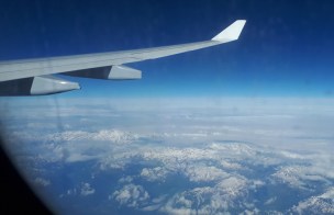 Rom Flug über die Alpen