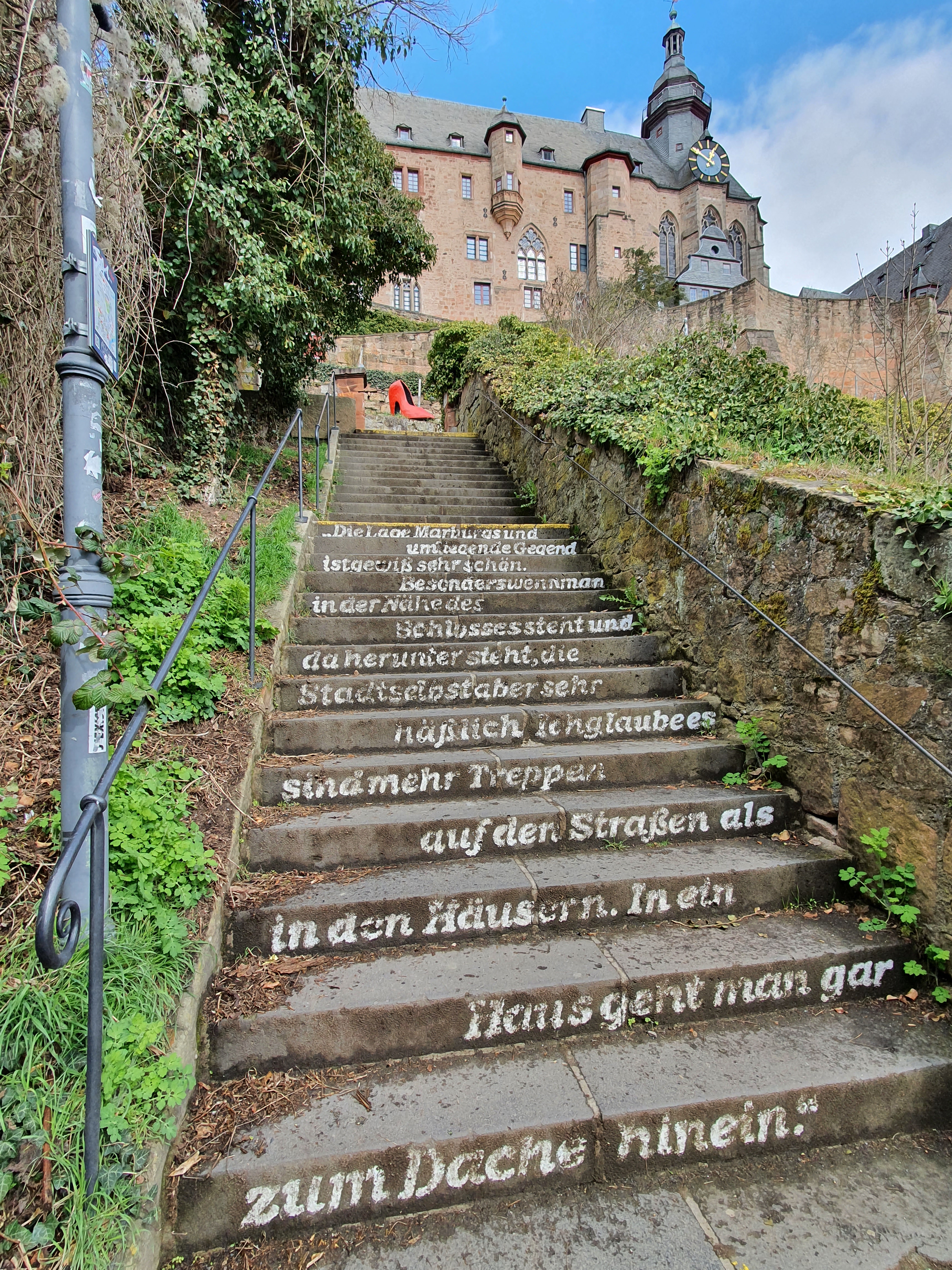 Marburg Treppe zum Landgrafenschloss