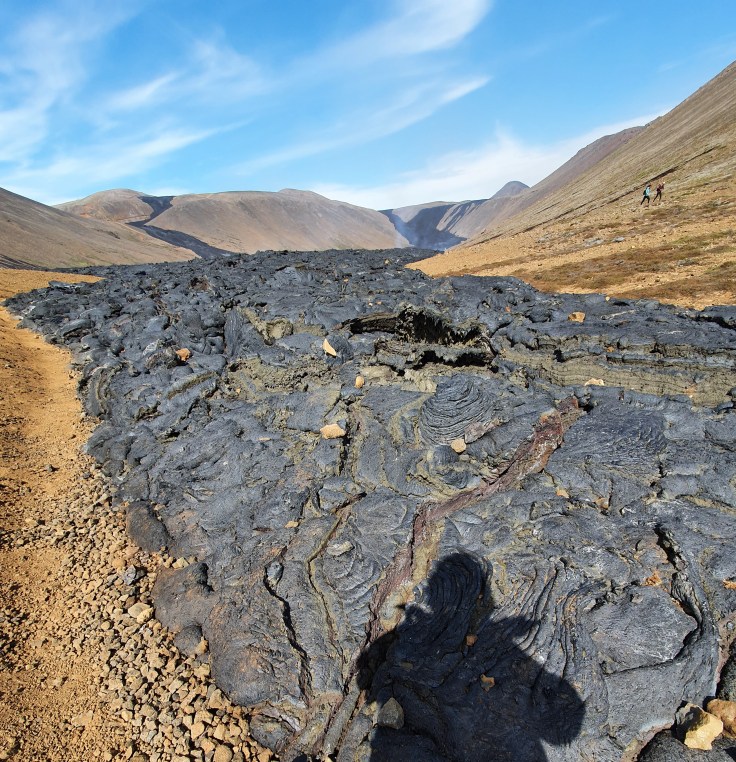 Island Fagradalsfjall frischer Lavastrom im Natthangi Tal