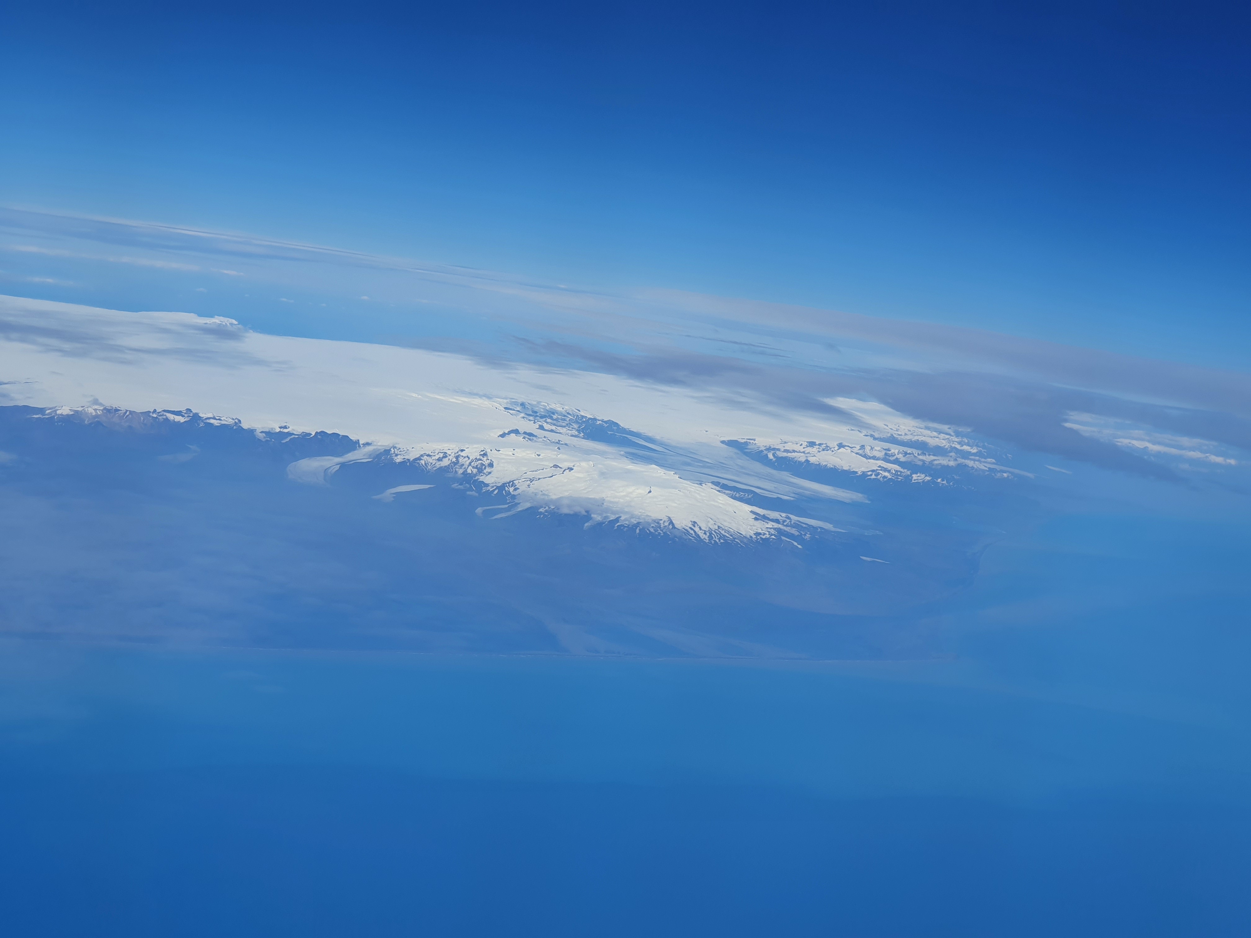 Island Vatnajökull aus dem Flugzeug