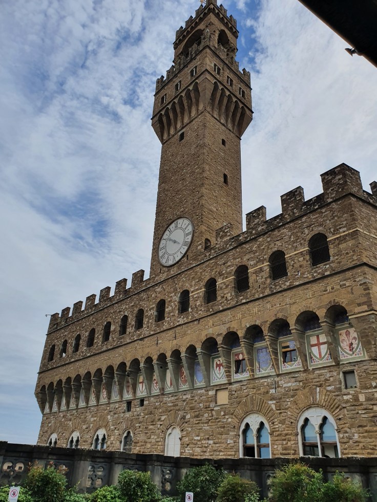Florenz - Palazzo Vecchio von der Caféterrasse der Uffizien aus