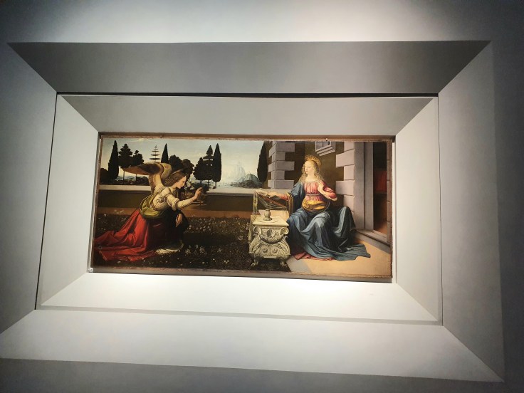 Florenz - Uffizien: Die Verkündigung von Da Vinci