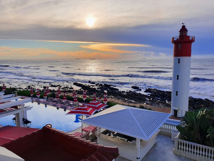 Oyster Box Blick auf Leuchtturm und Pool