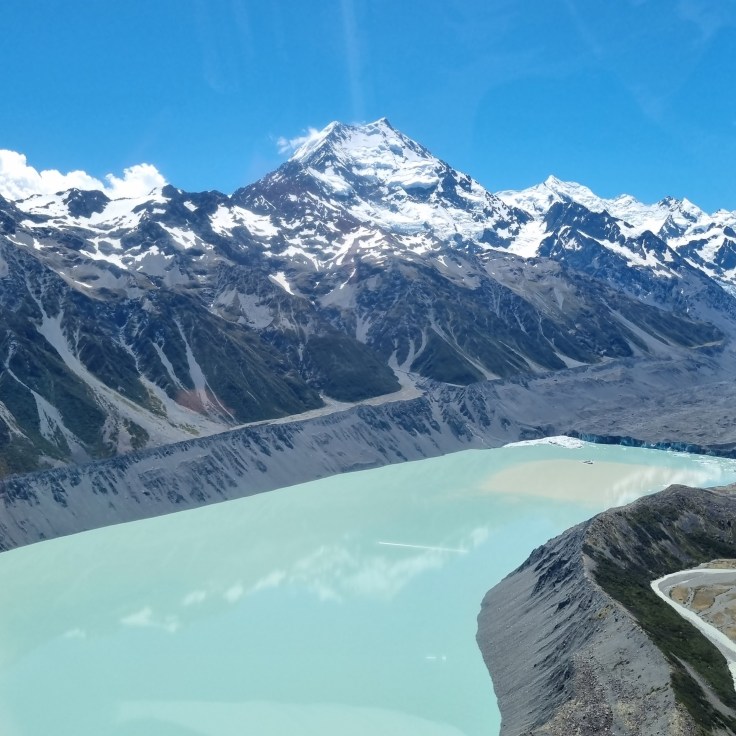 Mt Cook und Tasman Lake/Valley/Gletscher