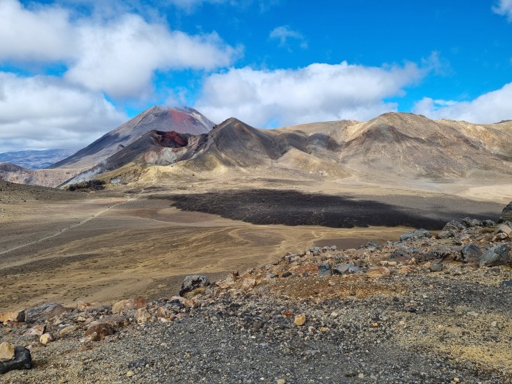 Tongariro NP - Lavastrom und Mt. Ngauruhoe