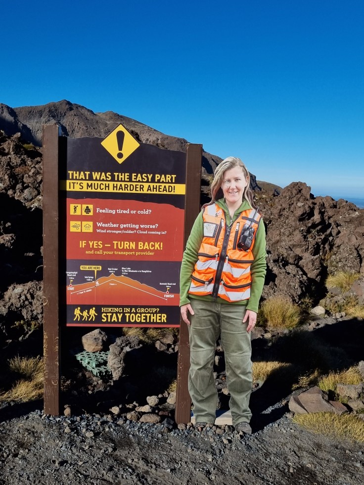 Tongariro Crossing - Warnschild