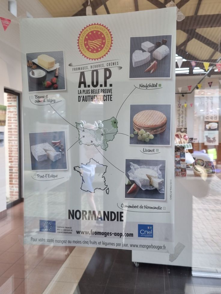 Vier normannische Käsesorten auf einen Blick