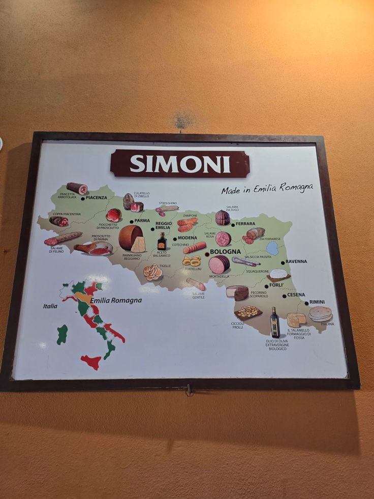 Karte der Köstlichkeiten