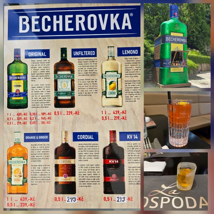 Verschiedene Becherovka-Sorten
