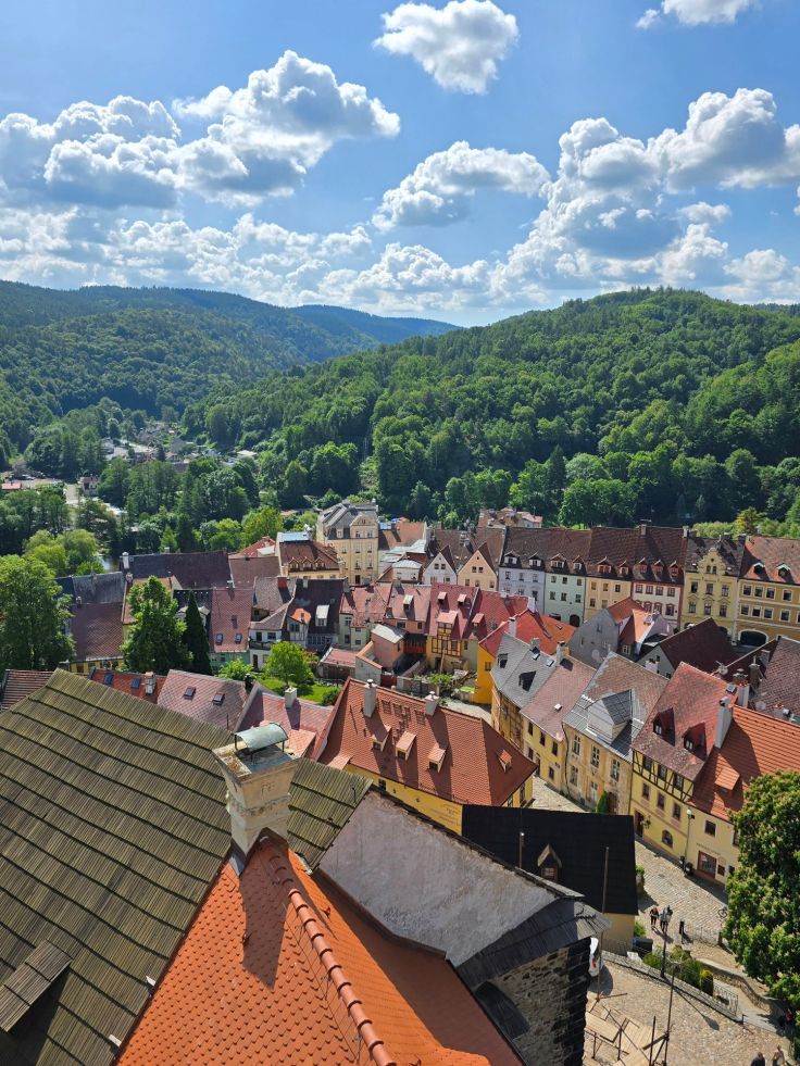 Aussicht von Burg Elbogen in Loket