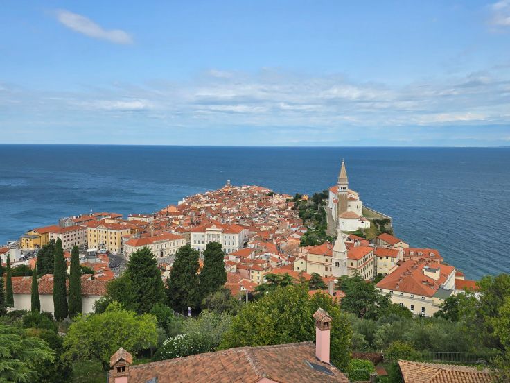Piran: Blick von der Stadtmauer