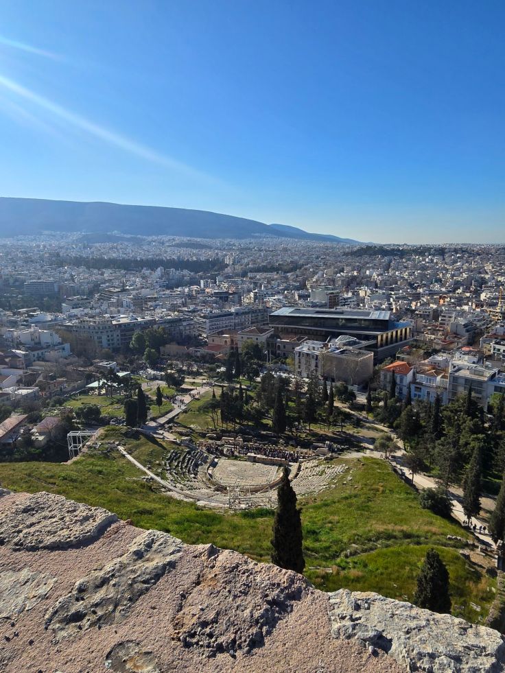 Ausblick von Akropolis über Theater des Dionysos